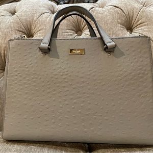 Kate Spade bristol Loden ostrich embossed late bag
